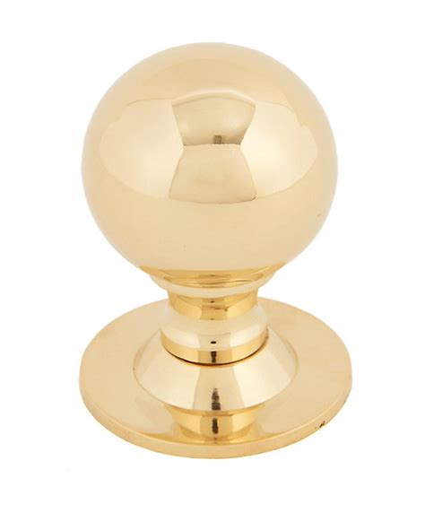 From The Anvil Polished Brass Ball Cabinet Knob 39mm Diy At Bandq