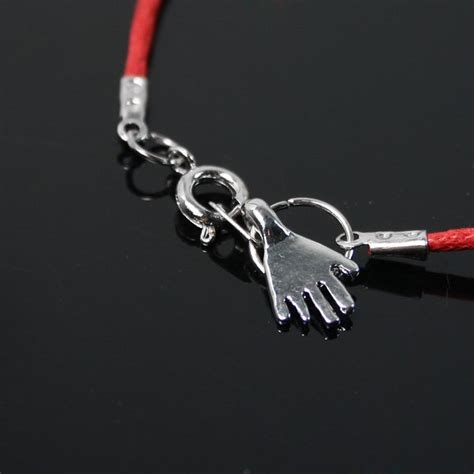 Kabbalah Red String Hamsa Hand Silver Colour Bracelet