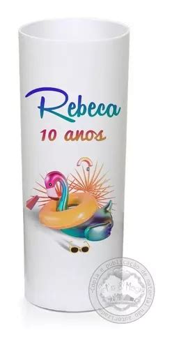 100 Copo Personalizado Long Drink 320ml Tema Pool Party