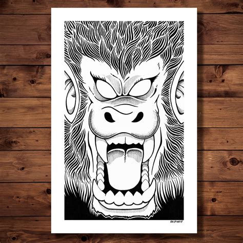 Dragonball Goku Ozaru Great Ape Form Drawing 11x17 - Etsy