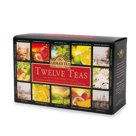 Ahmad Tea Twelve Teas Selection Pack Black Teas Green Teas Fruit