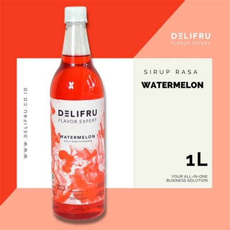 Jual DELIFRU Watermelon Syrup 1 Liter Sirup Semangka Shopee Indonesia