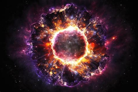 Premium Ai Image Supernova Explosion In The Center Of Galaxy Elements