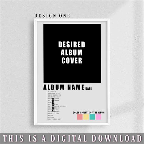 Custom Album Tracklist Poster Wall Decor Tracklist Poster Digital