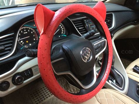 Cute Butterfly Cats Pu Leather Universal Car Steering Wheel