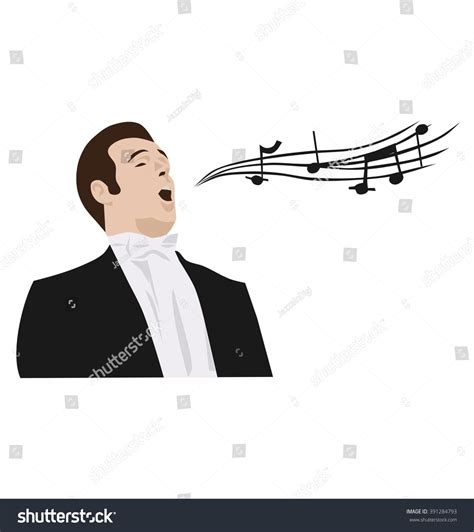 Man Singing Opera, Vector - 391284793 : Shutterstock