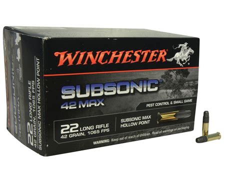 Winchester Subsonic Max G Hp Pienoiskiv Rin Patruuna Kpl