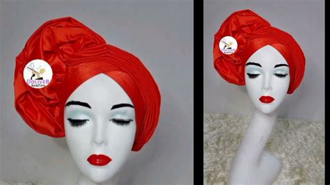 DIY Turban With Pleats And Side Ruffles Using Satin YouTube