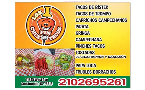 Online Menu of LOS PINCHES TACOS Restaurant, San Antonio, Texas, 78213 - Zmenu