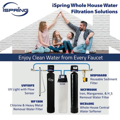 Ispring Dual Stage 15 Gpm Multi Method Hard Water Whole House Water Filtration System Wcs45kg