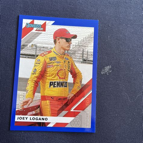 Donruss Racing Nascar Blue Parallel Joey Logano Ebay