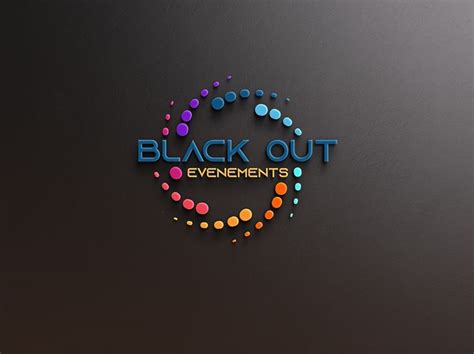 the logo for black out events is displayed on a dark background with ...