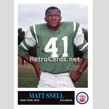 1965P Matt Snell New York Jets – RetroCards