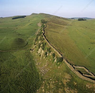 Hadrian S Wall And Cawfields Milecastle Stock Image E