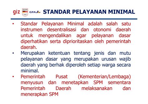 Rencana Aksi Penerapan Dan Pencapaian Standar Pelayanan Minimal Spm Ppt