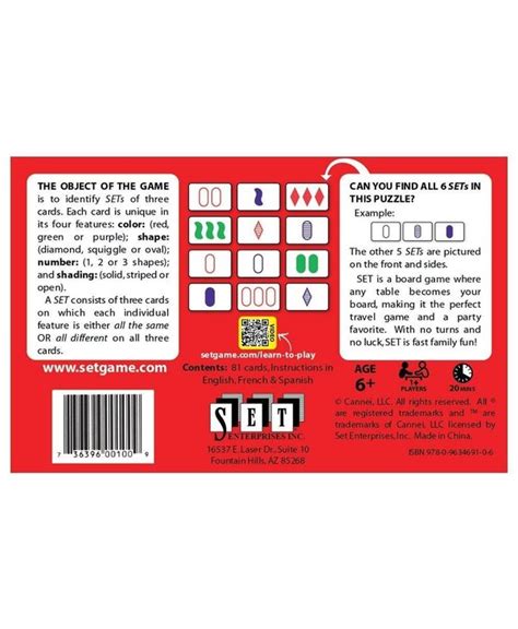 Set Card Game Minds Alive Toys Crafts Books