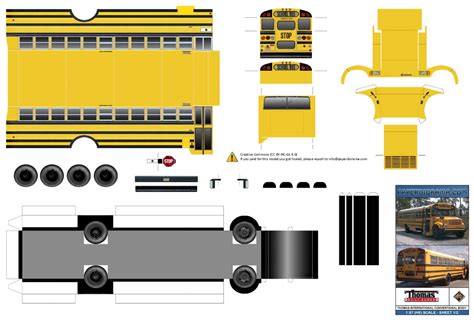 School Bus Paper Model