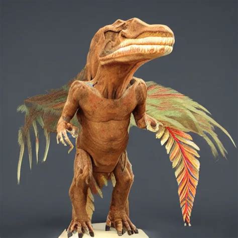 Humanoid Tyrannosaurus Rex With Feathers Stable Diffusion Openart