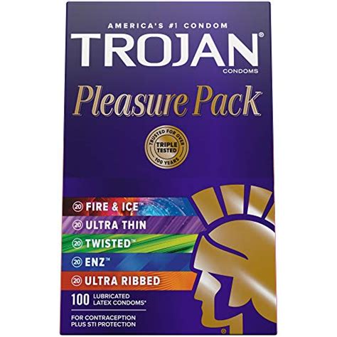 TROJAN Pleasure Variety Pack Condoms, 100 Count | Pricepulse