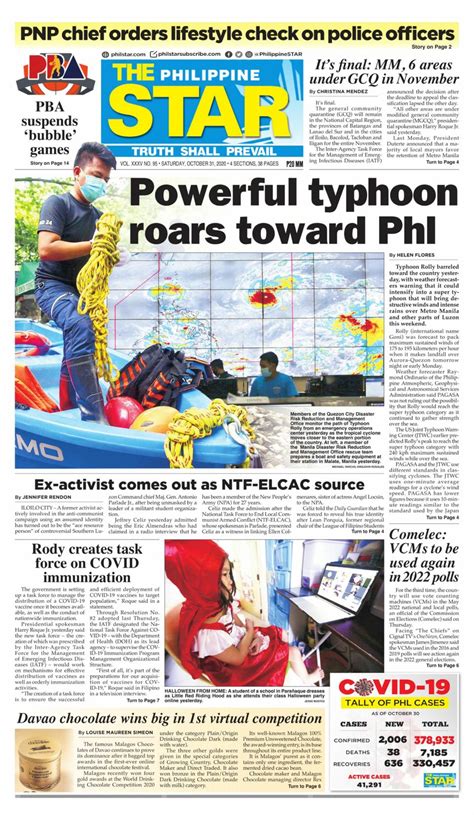 Get Digital Access To The Philippine Star October 31 2020 Issue