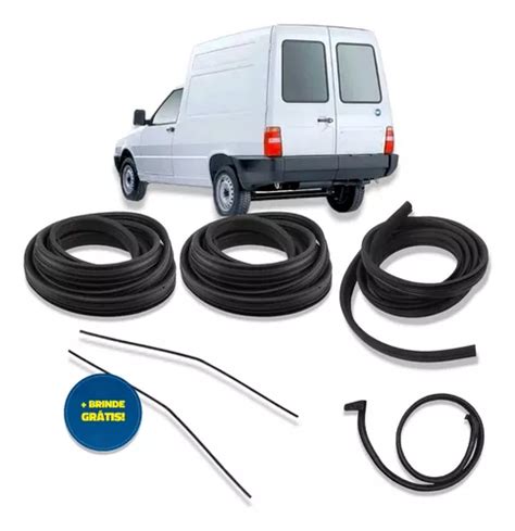 Kit Completo Borrachas De Portas Bau Fiat Fiorino Brinde