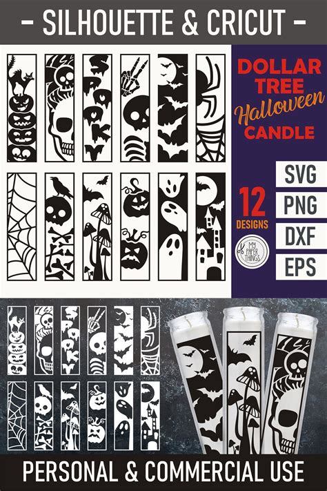 Dollar Tree Halloween Candle Svg Bundle Spooky Svg Halloween Candle