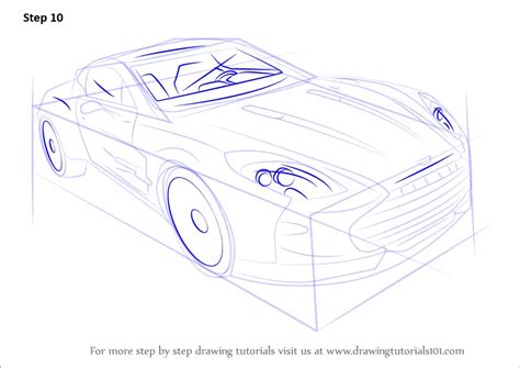 Learn How To Draw Aston Martin One 77 Cars Step By Step Drawing