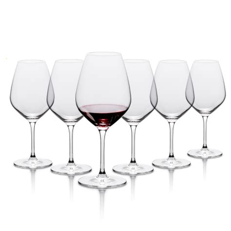 Table 12 1925 Ounce Red Wine Glasses Set Of 6 Lead Free Crystal Break Resistant Best Buy