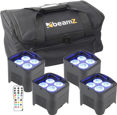 Draadloos Licht Met De Beamz Bbp Set Van Accu Led Lampen Met Tas