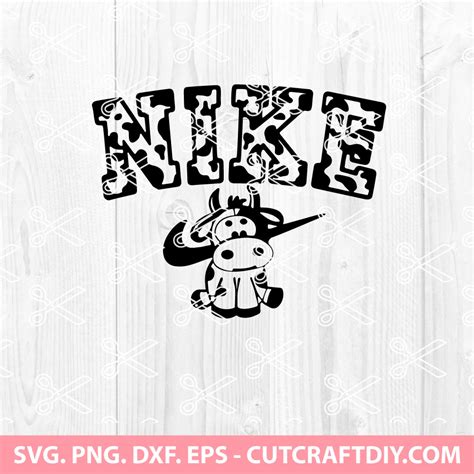 Nike Cow Svg Png Dxf Eps Cutting Files For Cricut