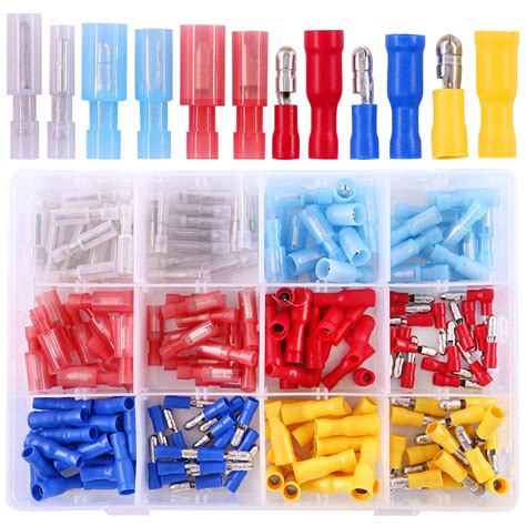 Hilitchi 150 Pcs 24 10 AWG Assorted Insulated Mixed Nylon Female Male