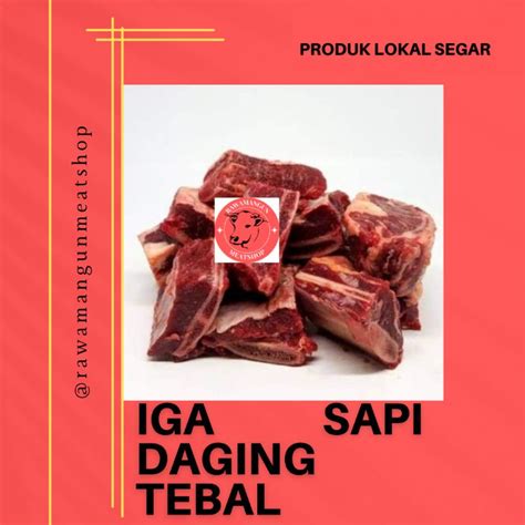 Jual Tulang Iga Sapi Lokal Segar Fresh 1KG 1000 Gram Konro Iga Bakar