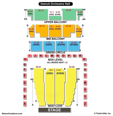 Detroit Symphony Hall Seating Chart | Seating Charts & Tickets