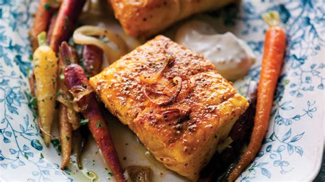 Seared Halibut With Coriander And Carrots Recipe Epicurious