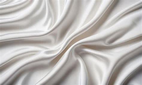 Premium Ai Image Rippled White Satin Fabric Texture Background