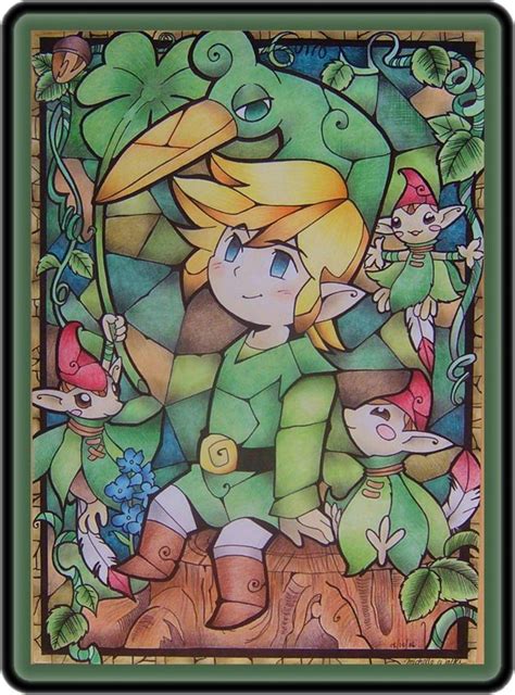 Minish Cap Stained Glass By Michellewalker On Deviantart Zelda Art