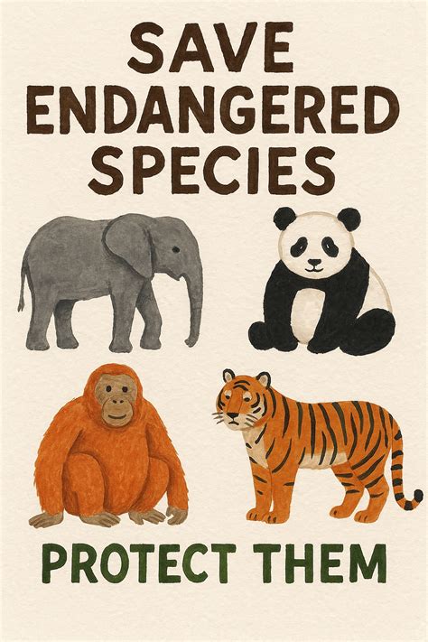 protect  endangered species poster ideas infoupdateorg