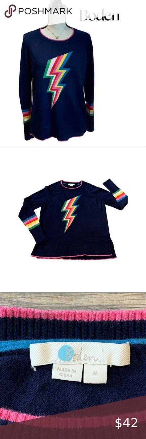 Boden Romy Rainbow Lightening Sweater Im Excellent Condition