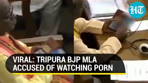 Shameful Bjp Mla Caught Watching Porn In Tripura Assembly Cong