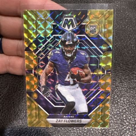 Panini Mosaic Rookie Gold Reactive Prizm Zay Flowers No