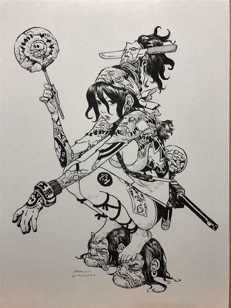 Pin by Shinpei Ishibashi on マンガ線画7 Concept art characters Ink