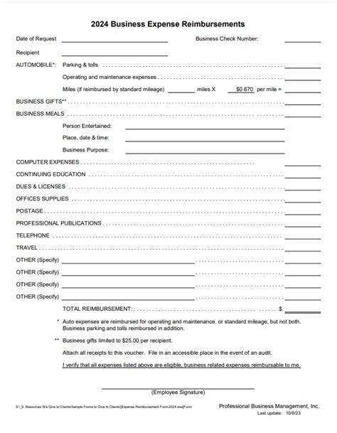 Reimbursement Form Template Word ReimbursementForms Net