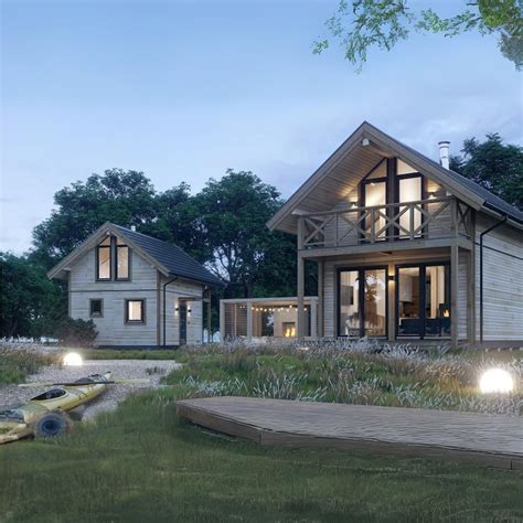 Dream House Plan, Modern Wooden Design W/ Loft Architectural Plans, 7 ...