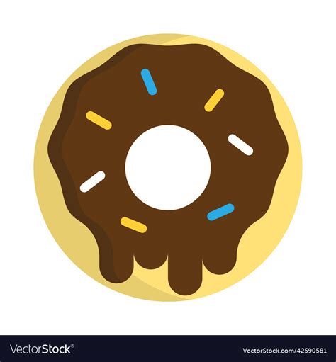 Doughnut Icon Design Template Royalty Free Vector Image