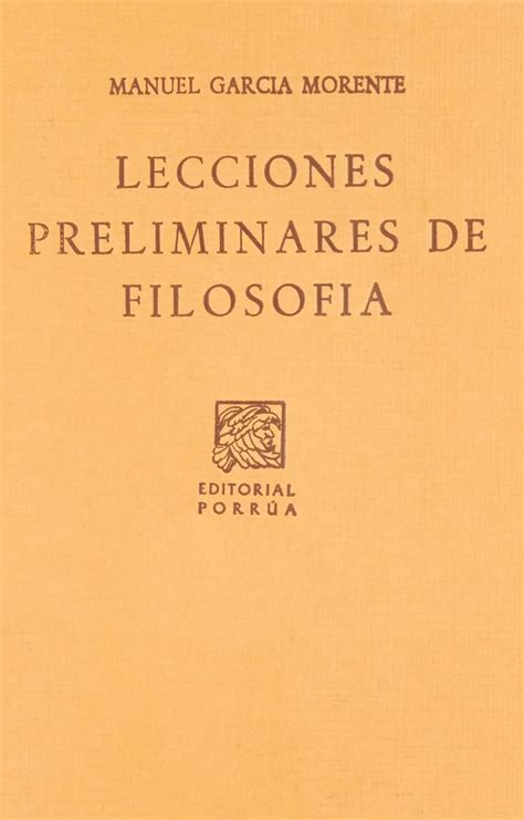 Lecciones Preliminares De Filosofia Portada Puede Variar Sepan