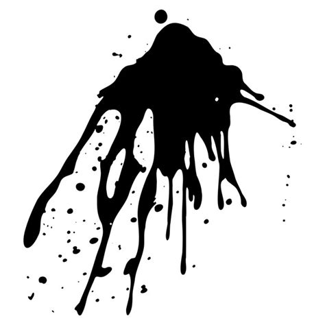 Premium Vector Vector Black Ink Drops And Paint Splashes Hand Drawn