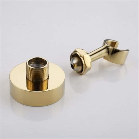 Gold Solid Brass Handheld Shower Head Holder Brack Grandado