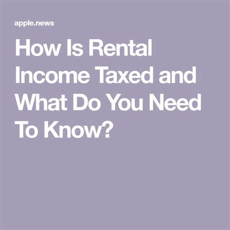 How Is Rental Income Taxed And What Do You Need To Know TheStreet