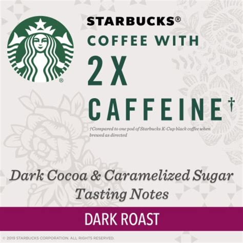 Starbucks 2X Caffine Dark Roast K Cup Coffee Pods 10 Ct Ralphs