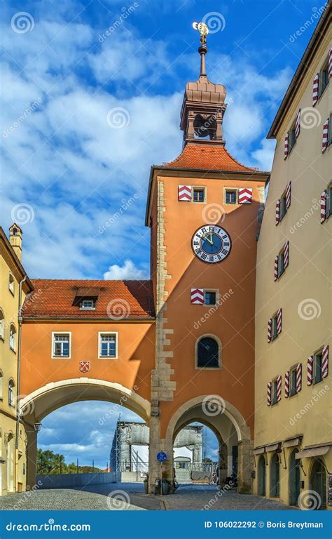 Old Bridge Tower, Regensburg Stock Photo - Image of beautiful, heritage ...